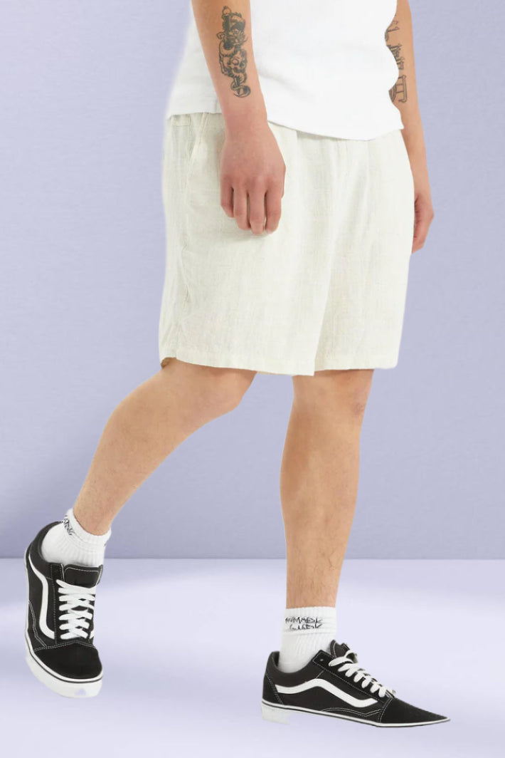 KISS CHACEY Mens Positano Linen Short - Pigment Oatmeal, MENS SHORTS, KISS CHACEY, Elwood 101