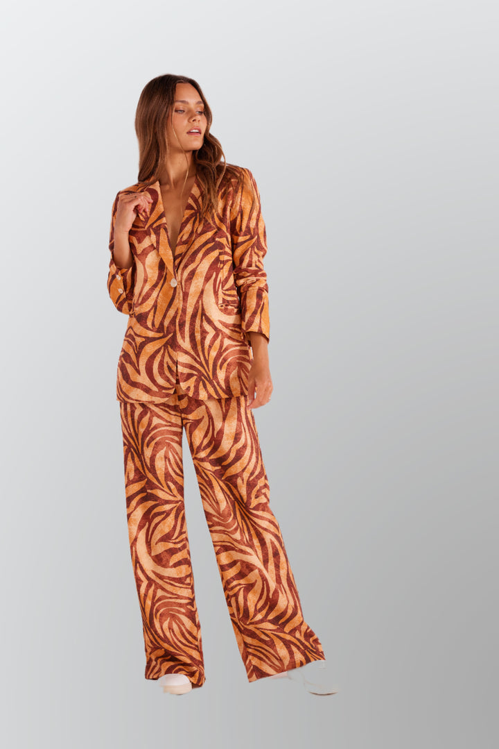 MINKPINK Womens Goldie Wide Leg Pants - Animal Print, WOMENS PANTS, MINKPINK, Elwood 101