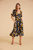 MINKPINK Womens Laurene Midi Dress - Black Floral, WOMENS DRESSES, MINKPINK, Elwood 101