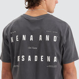 NENA & PASADENA Mens Deuce Cape Back Tee Shirt - Pigment Asphalt, MENS TEE SHIRTS, NENA PASADENA, Elwood 101