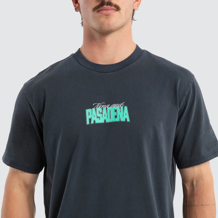 NENA & PASADENA Mens Distance Classic Tee in Pigment Vulcan