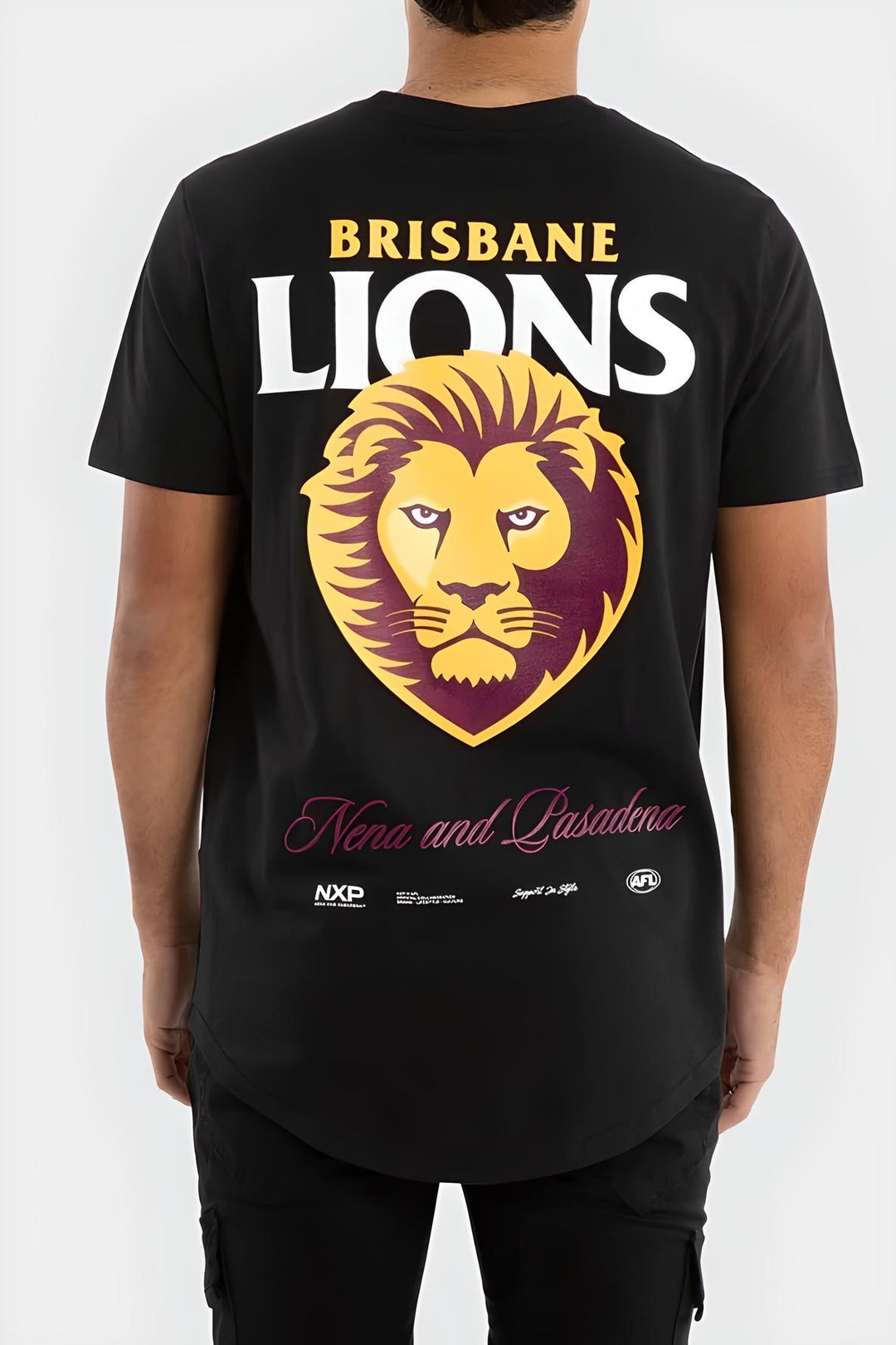 NXP x AFL Brisbane Lions Prime Tee Jet Black, MENS TEE SHIRTS, NENA PASADENA, Elwood 101