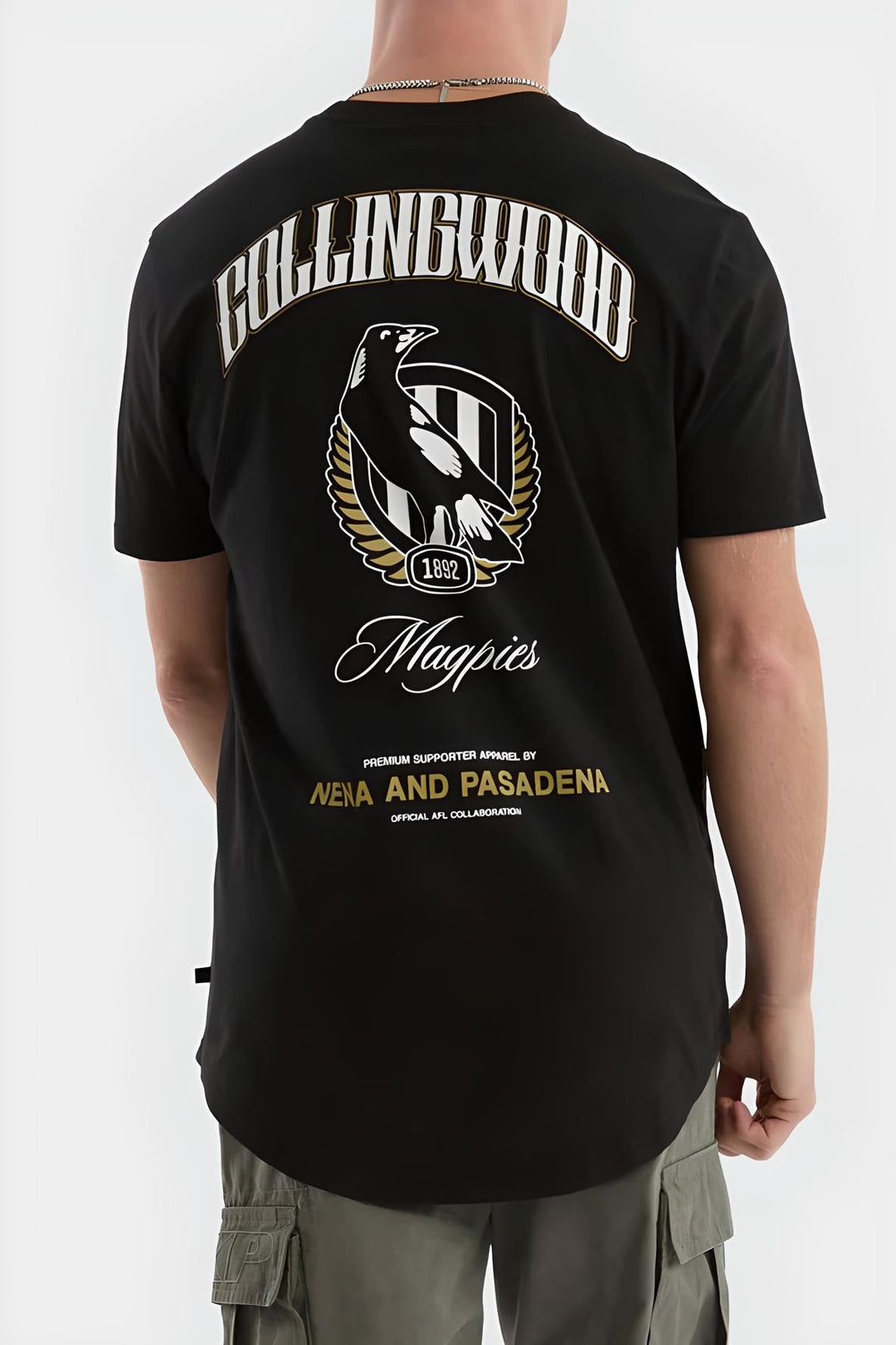 NXP x AFL Collingwood Magpies Legend Tee Jet Black, MENS TEE SHIRTS, NENA PASADENA, Elwood 101