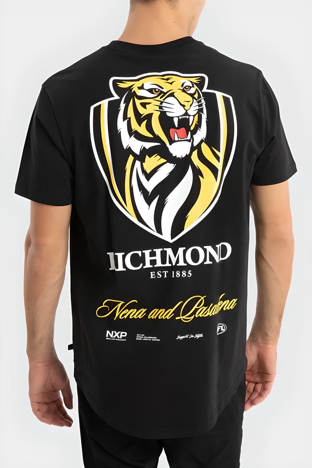NXP x AFL Richmond Tigers Prime Tee - Jet Black, MENS TEE SHIRTS, NENA PASADENA, Elwood 101