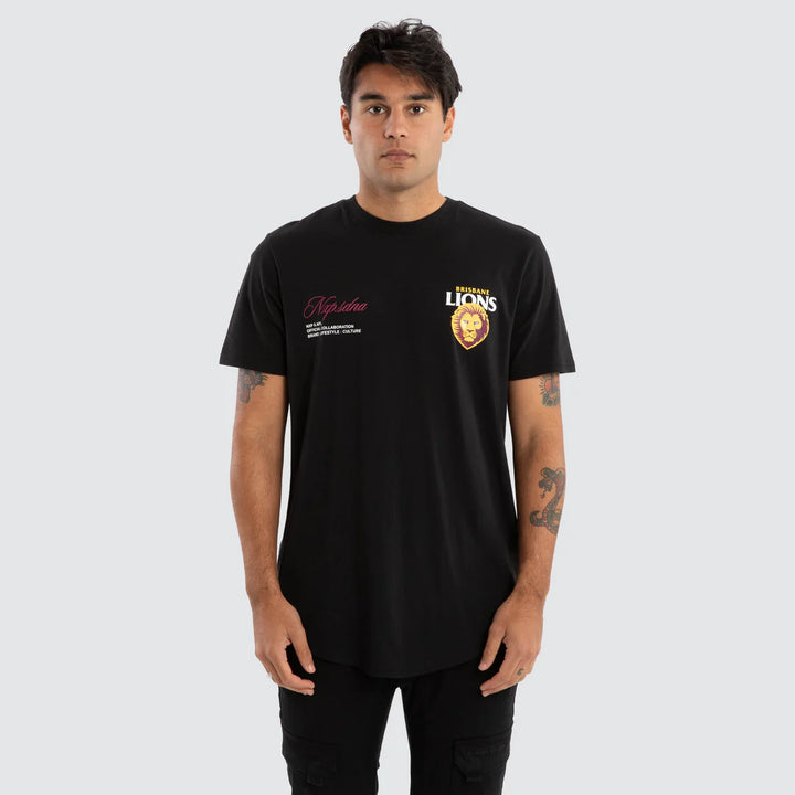 NXP x AFL Brisbane Lions Prime Tee Jet Black, MENS TEE SHIRTS, NENA PASADENA, Elwood 101