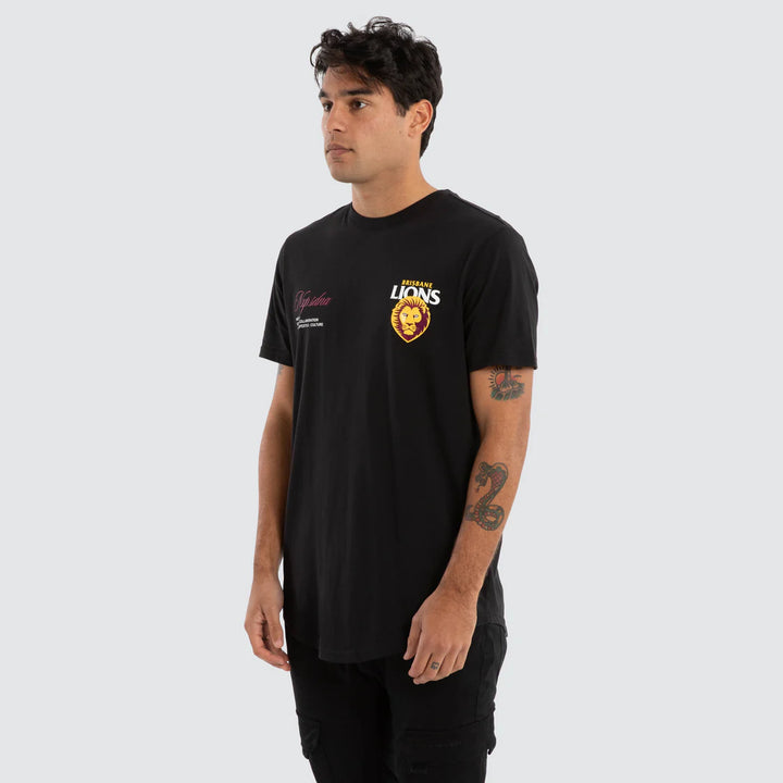 NXP x AFL Brisbane Lions Prime Tee Jet Black, MENS TEE SHIRTS, NENA PASADENA, Elwood 101
