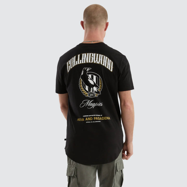 NXP x AFL Collingwood Magpies Legend Tee Jet Black, MENS TEE SHIRTS, NENA PASADENA, Elwood 101