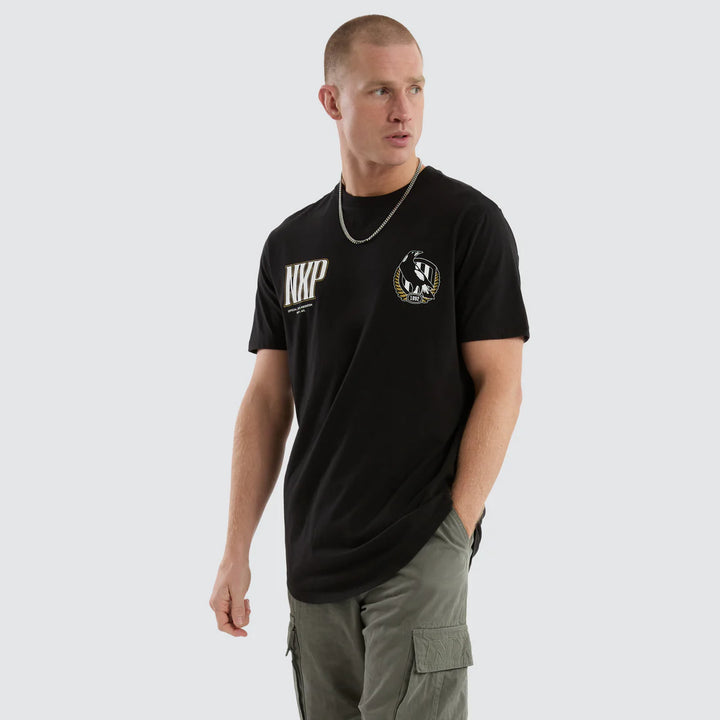 NXP x AFL Collingwood Magpies Legend Tee Jet Black, MENS TEE SHIRTS, NENA PASADENA, Elwood 101