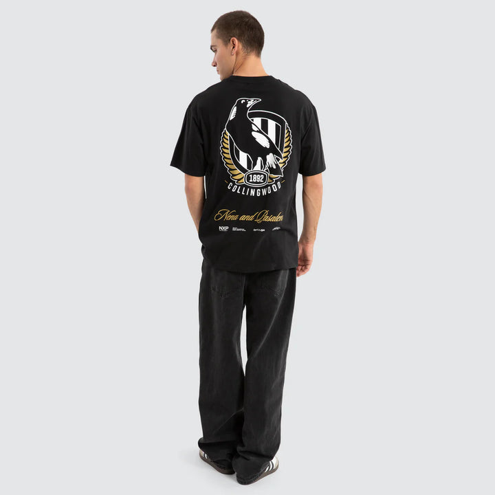 NXP x AFL Collingwood Magpies Season Tee Jet Black, MENS TEE SHIRTS, NENA PASADENA, Elwood 101