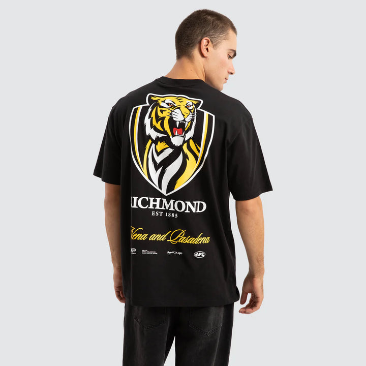 NXP x AFL Richmond Tigers Season Tee Jet Black, MENS TEE SHIRTS, NENA PASADENA, Elwood 101