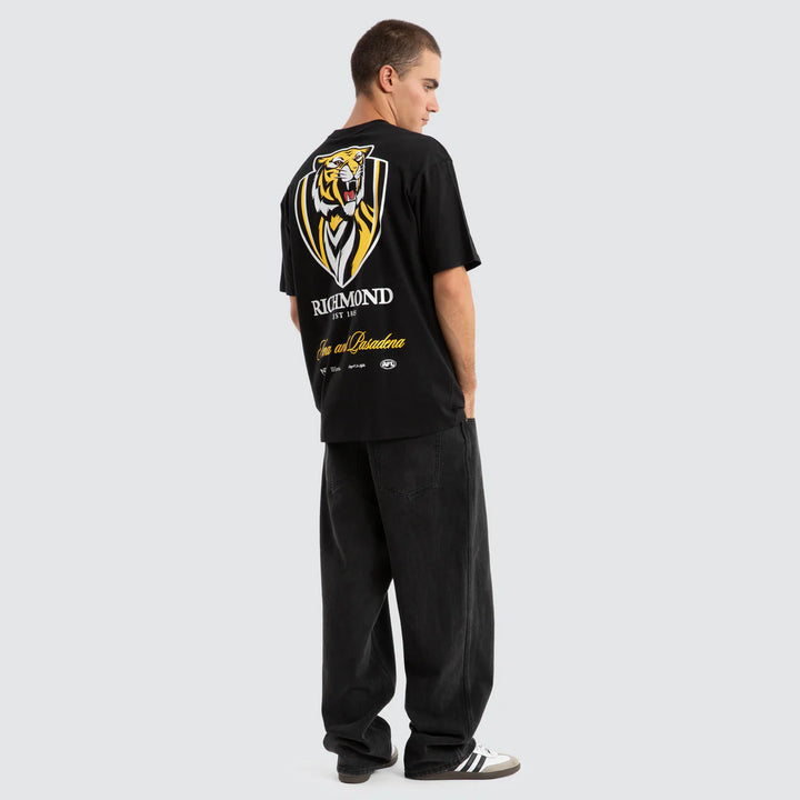 NXP x AFL Richmond Tigers Season Tee Jet Black, MENS TEE SHIRTS, NENA PASADENA, Elwood 101