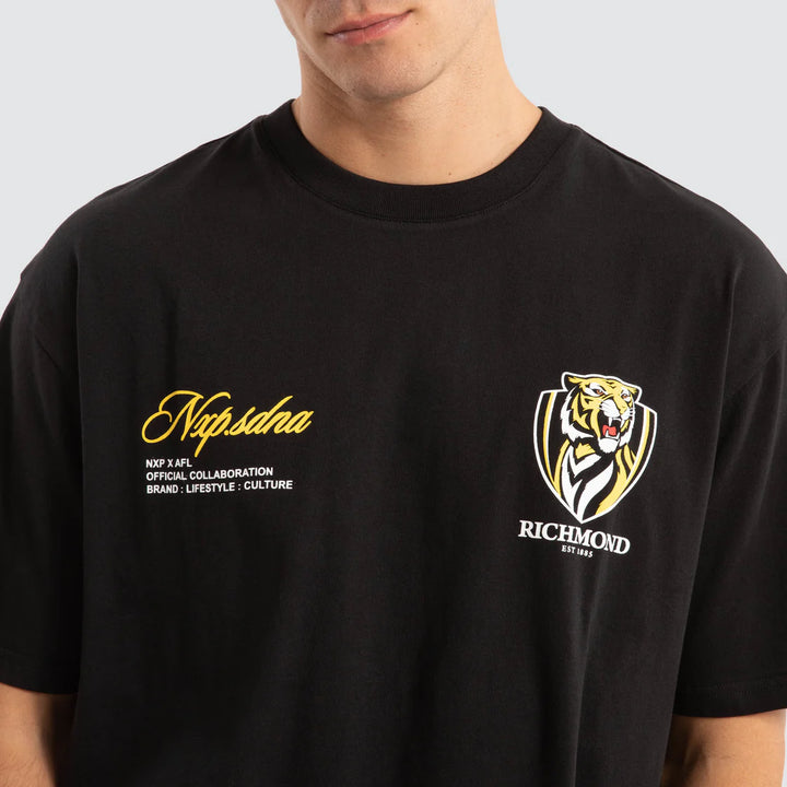 NXP x AFL Richmond Tigers Season Tee Jet Black, MENS TEE SHIRTS, NENA PASADENA, Elwood 101