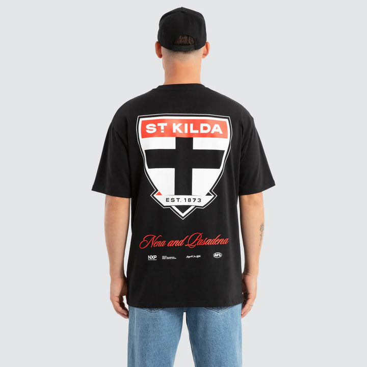 NXP x AFL St Kilda Saints Season Tee Jet Black, MENS TEE SHIRTS, NENA PASADENA, Elwood 101
