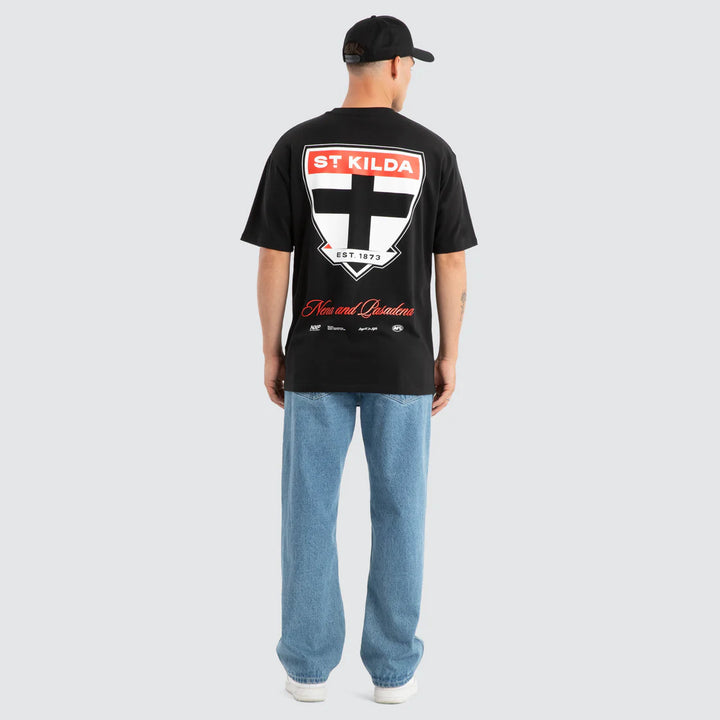 NXP x AFL St Kilda Saints Season Tee Jet Black, MENS TEE SHIRTS, NENA PASADENA, Elwood 101