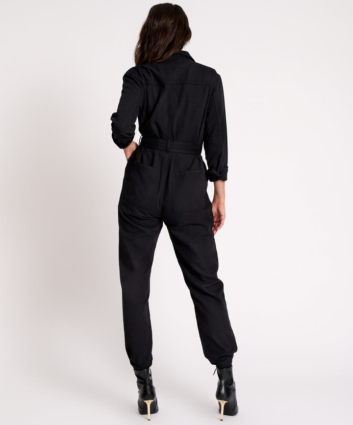 ONE TEASPOON Womens Black Claudia Overall, WOMENS JUMPSUITS & OVERALLS, OneTeaspoon, Elwood 101