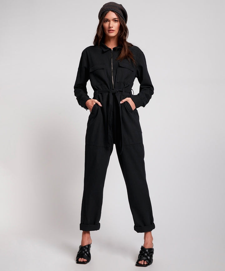 ONE TEASPOON Womens Black Claudia Overall, WOMENS JUMPSUITS & OVERALLS, OneTeaspoon, Elwood 101
