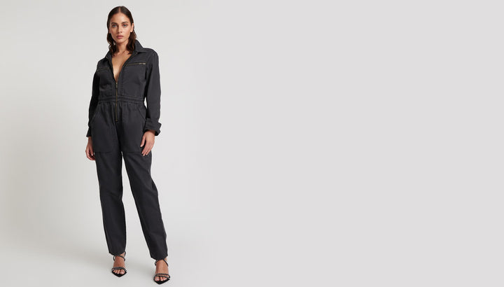 ONE TEASPOON Womens Black Olivia Overall, WOMENS JUMPSUITS & OVERALLS, OneTeaspoon, Elwood 101