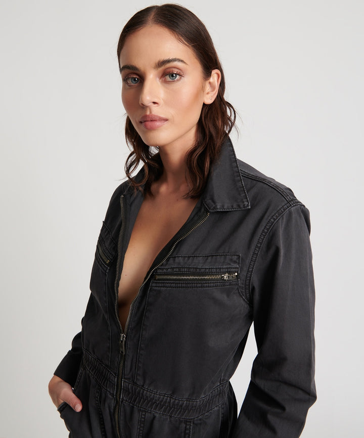 ONE TEASPOON Womens Black Olivia Overall, WOMENS JUMPSUITS & OVERALLS, OneTeaspoon, Elwood 101