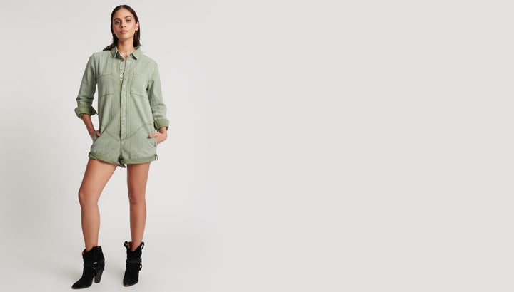 ONE TEASPOON Womens Khaki Logo Jacquard Prophecy Jumpsuit - Khaki, WOMENS JUMPSUITS & OVERALLS, OneTeaspoon, Elwood 101