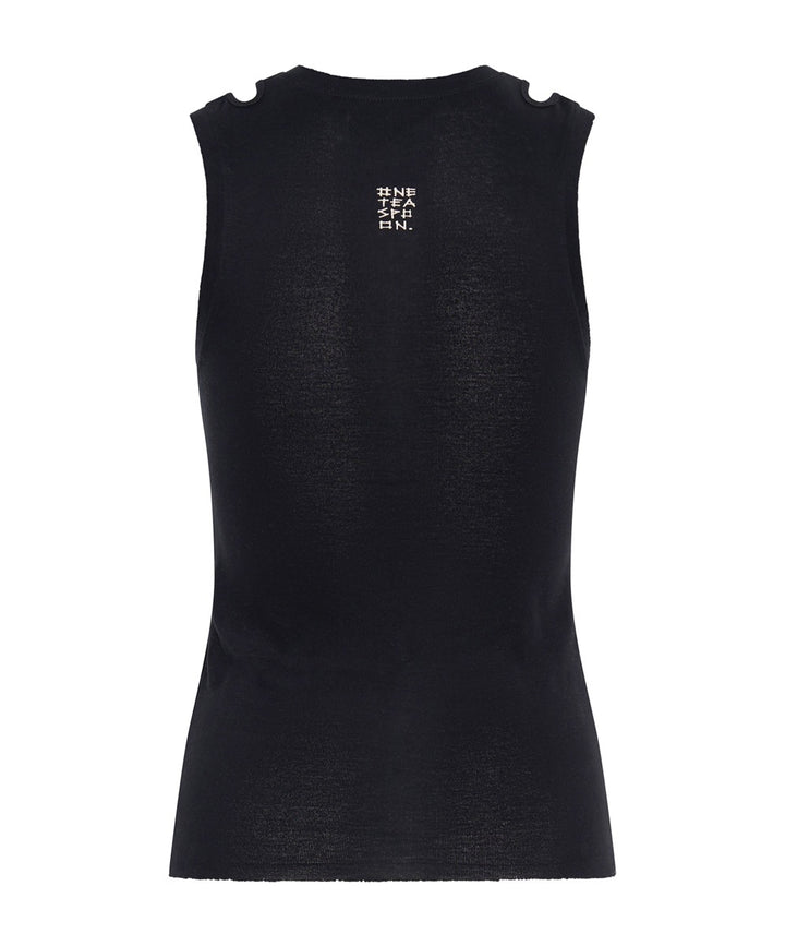 ONE TEASPOON Womens OTS Cut Through Tank Black, WOMENS TEES & TANKS, OneTeaspoon, Elwood 101