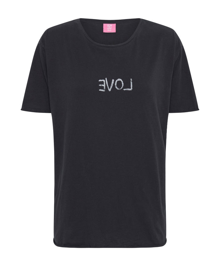 ONE TEASPOON Womens Organic Love Crew Neck Tee Black Stone, WOMENS TEES & TANKS, OneTeaspoon, Elwood 101