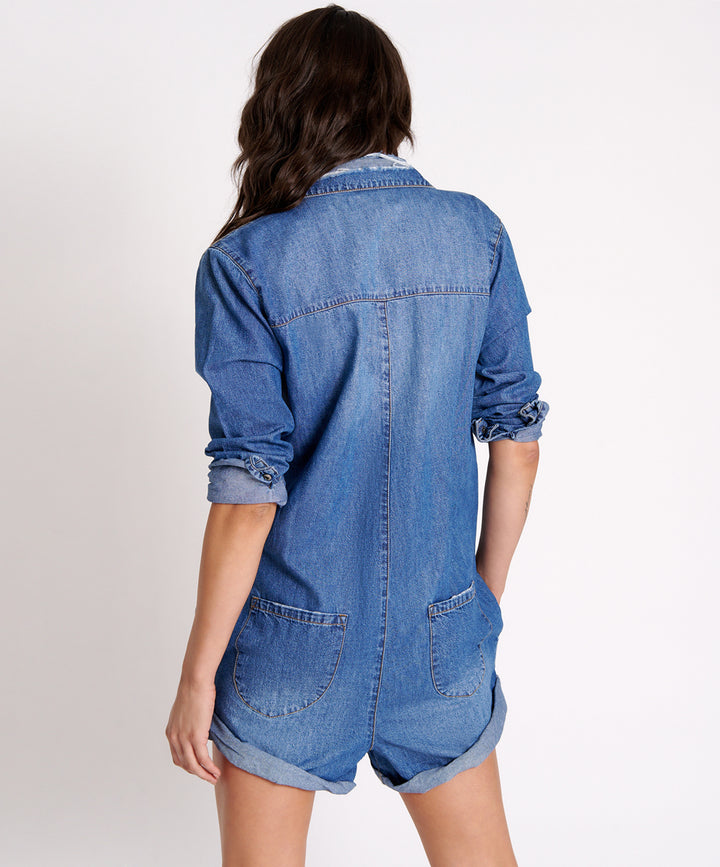 ONE TEASPOON Womens Bay Blue Prophecy Jumpsuit, WOMENS PLAYSUITS & ROMPERS, OneTeaspoon, Elwood 101