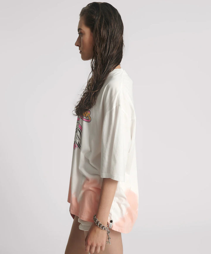 ONE TEASPOON Womens Angel Dip Dye Kobe Tee - Cream, WOMENS TEES & TANKS, OneTeaspoon, Elwood 101