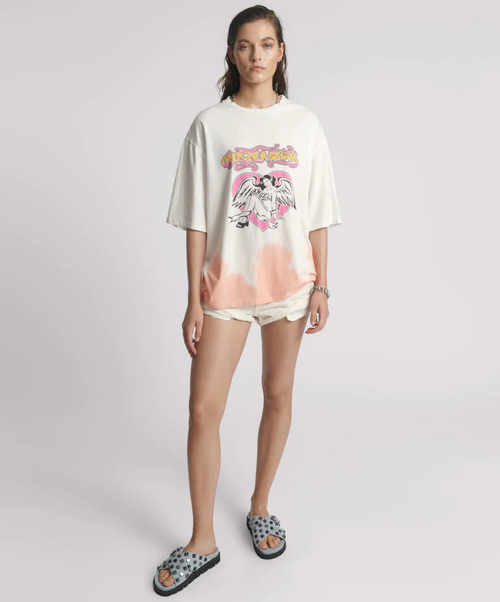 ONE TEASPOON Womens Angel Dip Dye Kobe Tee - Cream, WOMENS TEES & TANKS, OneTeaspoon, Elwood 101