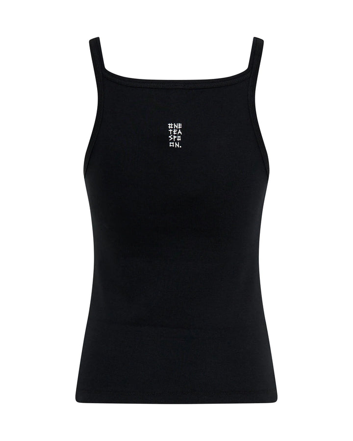 ONE TEASPOON Womens Black One Teaspoon Fine Rib Singlet - Black, WOMENS TEES & TANKS, OneTeaspoon, Elwood 101