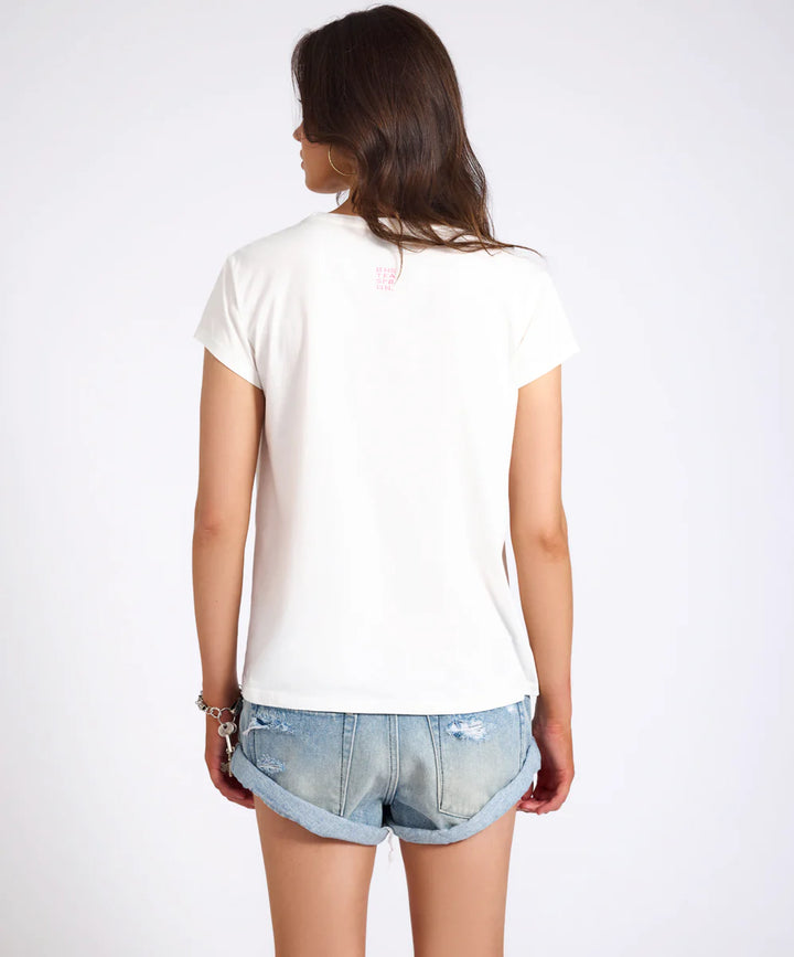 ONE TEASPOON Womens Classic Bird Tee in White
