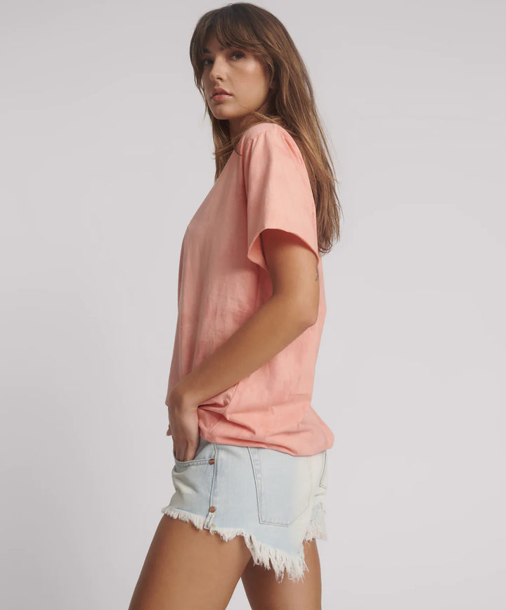 ONE TEASPOON Womens Love Sweat Tie Dye Boyfriend Tee - Pale Pink, WOMENS TEES & TANKS, OneTeaspoon, Elwood 101