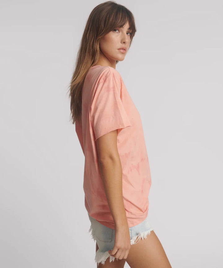 ONE TEASPOON Womens Love Sweat Tie Dye Boyfriend Tee - Pale Pink, WOMENS TEES & TANKS, OneTeaspoon, Elwood 101