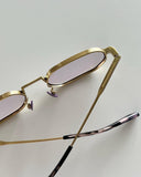 OSCAR & FRANK Mr Zuzu Sunglasses Gold Titanium/ Purple Lens, SUNGLASSES UNISEX, OSCAR & FRANK, Elwood 101