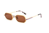 OSCAR & FRANK Mr Zuzu Sunglasses Gold Titanium/ Brown Lens, SUNGLASSES UNISEX, OSCAR & FRANK, Elwood 101