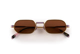 OSCAR & FRANK Mr Zuzu Sunglasses Gold Titanium/ Brown Lens, SUNGLASSES UNISEX, OSCAR & FRANK, Elwood 101
