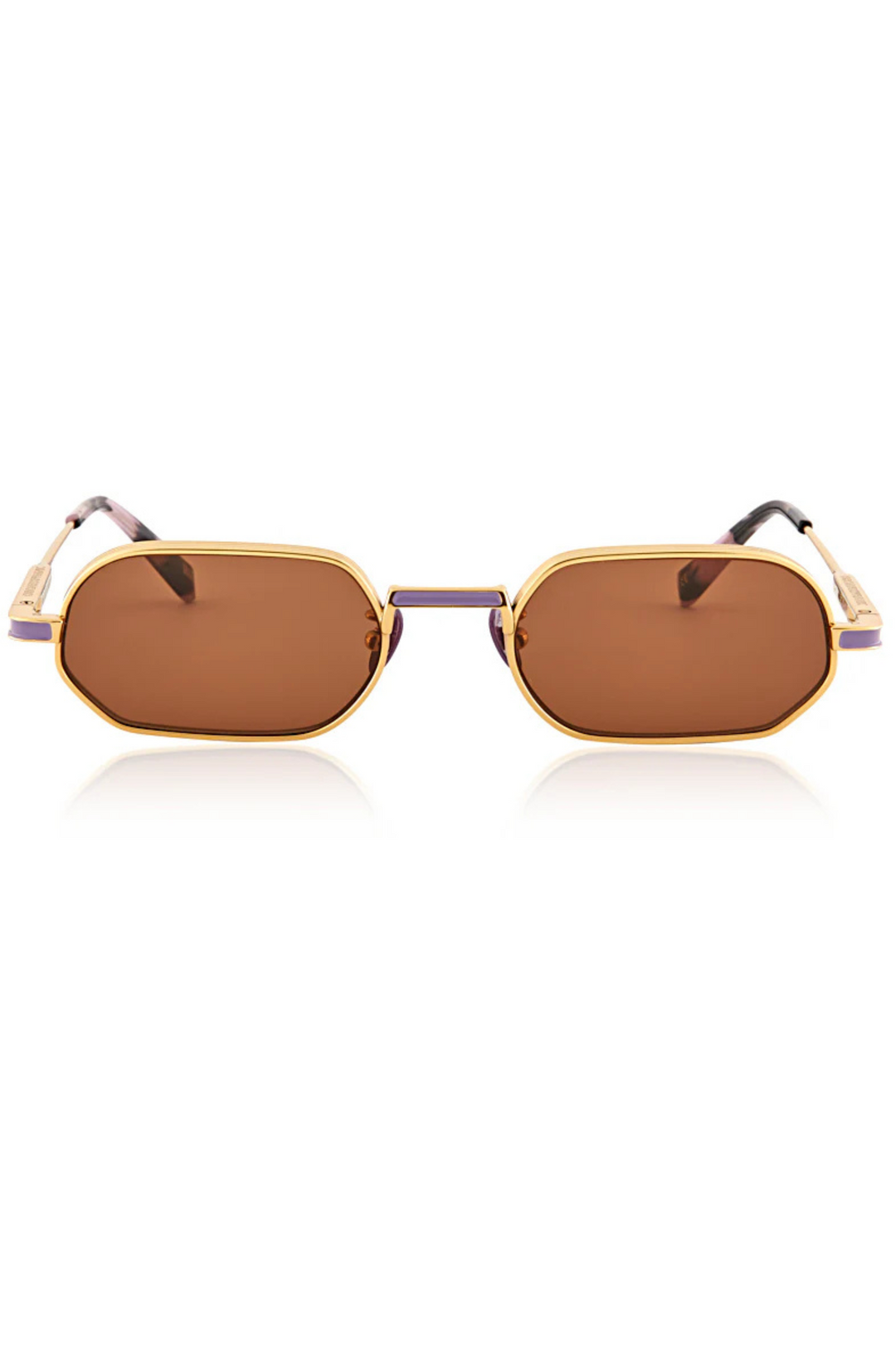 OSCAR & FRANK Mr Zuzu Sunglasses Gold Titanium/ Brown Lens, SUNGLASSES UNISEX, OSCAR & FRANK, Elwood 101