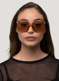 OTRA EYEWEAR Pipa Sunglasses- Transparent Gold/ Brown, SUNGLASSES UNISEX, OTRA EYEWEAR, Elwood 101