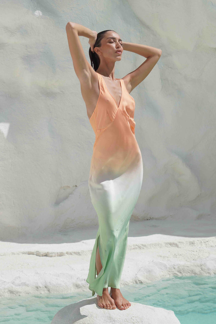 PIPPA Womens Alessi Dress - Neon Orange/ Lime Ombre, WOMENS DRESSES, PIPPA, Elwood 101