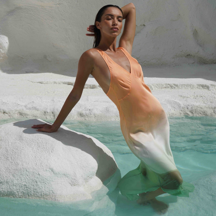 PIPPA Womens Alessi Dress - Neon Orange/ Lime Ombre, WOMENS DRESSES, PIPPA, Elwood 101