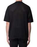ROLLAS Mens Bowler Knit Short Sleeve Shirt - Black, MENS SHIRTS, ROLLAS, Elwood 101
