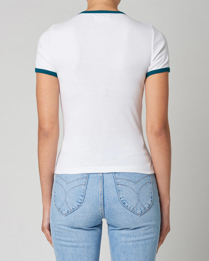 ROLLAS Womens Girl Next Door Baby Rib Tee - Forest, WOMENS TEES & TANKS, ROLLAS, Elwood 101