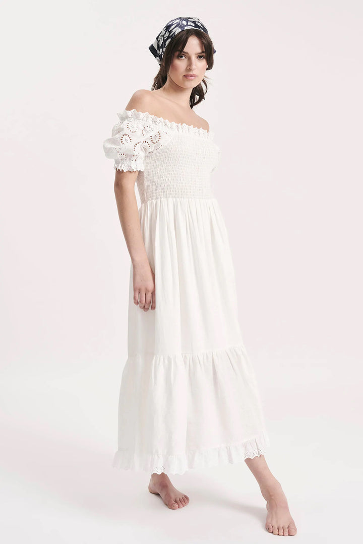 ROLLAS Womens Greta Lace Dress - White, WOMENS DRESSES, ROLLAS, Elwood 101