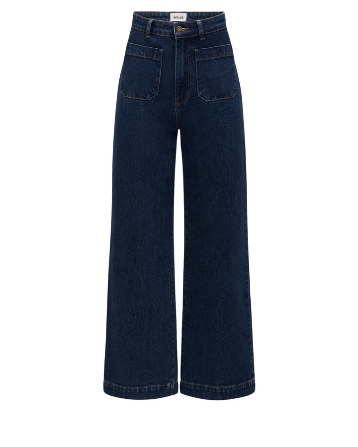 ROLLAS Womens Sailor Jean Eco Ruby Blue - Organic Dark Blue, WOMENS DENIM, ROLLAS, Elwood 101