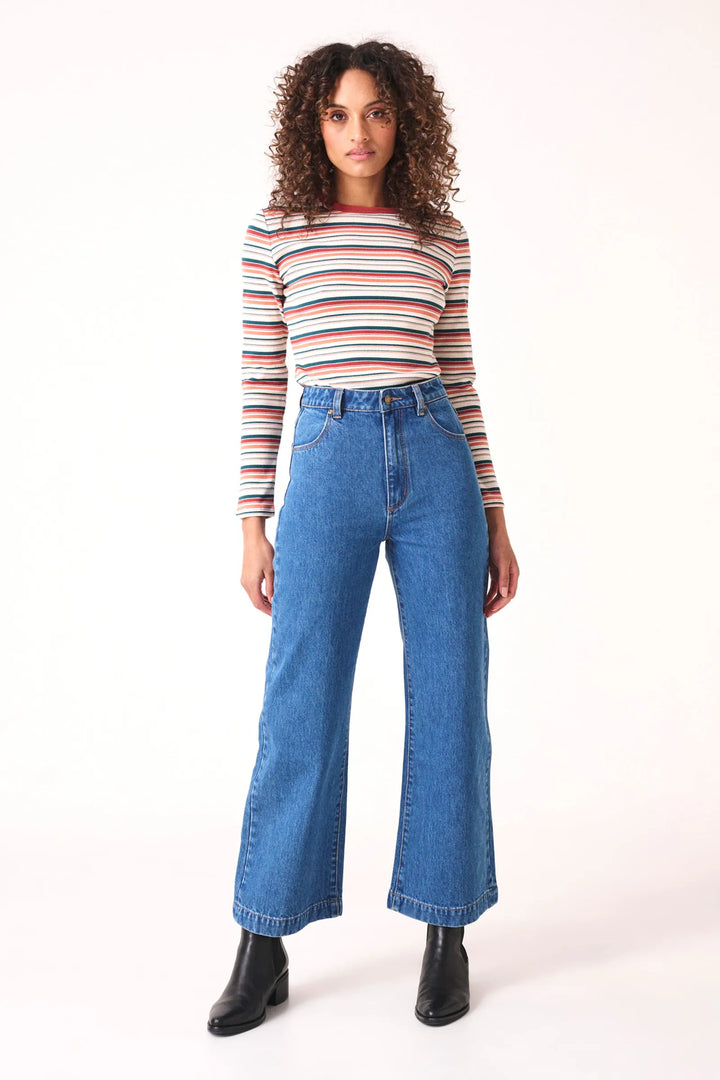 ROLLAS Womens Sailor Jeans - Ash Blue, WOMENS DENIM, ROLLAS, Elwood 101