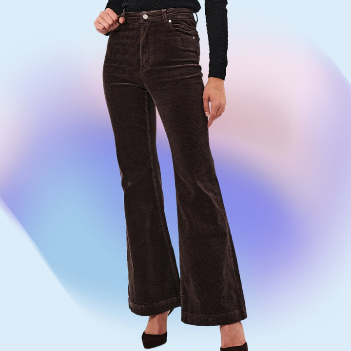 ROLLAS Womens Eastcoast Flare Cords - Elm, WOMENS DENIM, ROLLAS, Elwood 101