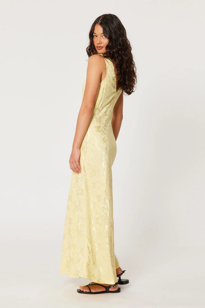 ROLLAS Womens Eliza Jacquard Maxi Dress - Limoncello, WOMENS DRESSES, ROLLAS, Elwood 101