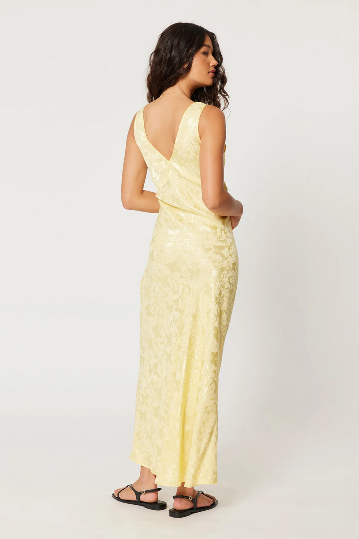 ROLLAS Womens Eliza Jacquard Maxi Dress - Limoncello, WOMENS DRESSES, ROLLAS, Elwood 101