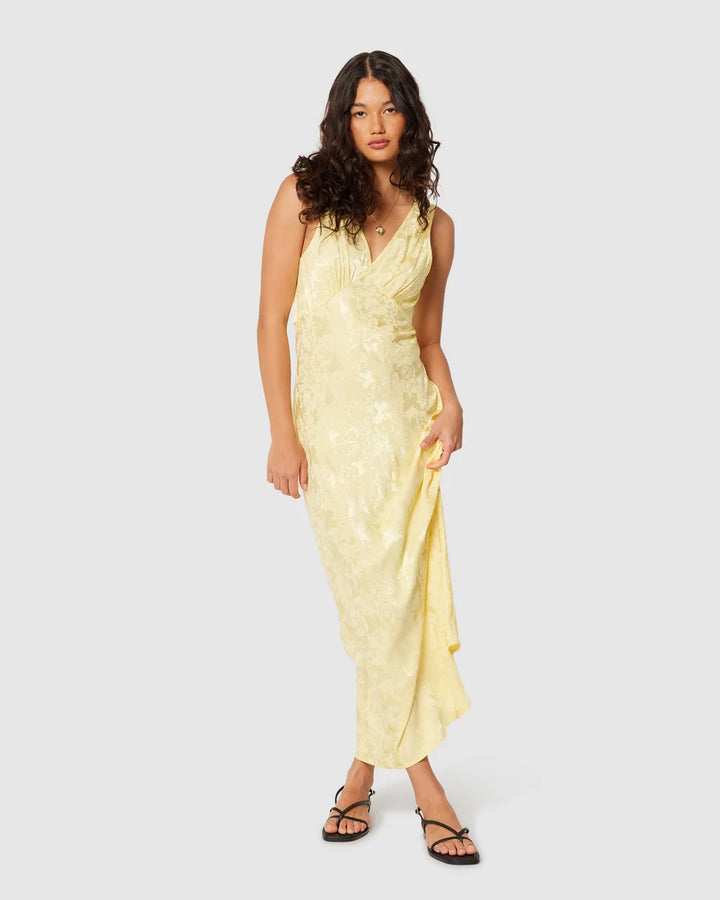 ROLLAS Womens Eliza Jacquard Maxi Dress - Limoncello, WOMENS DRESSES, ROLLAS, Elwood 101