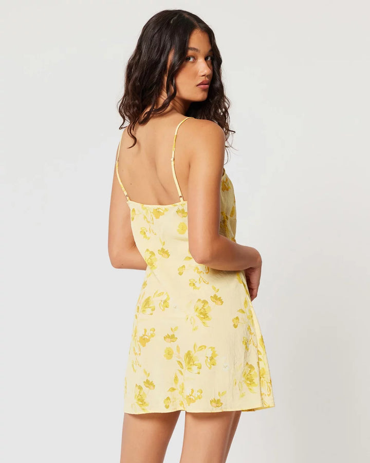 ROLLAS Womens Georgie Mini Dress - Limoncello Daydream, WOMENS DRESSES, ROLLAS, Elwood 101