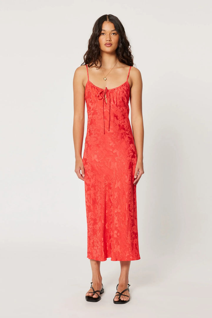 ROLLAS Womens Georgie Slip Jacquard  Dress- Cherry, WOMENS DRESSES, ROLLAS, Elwood 101